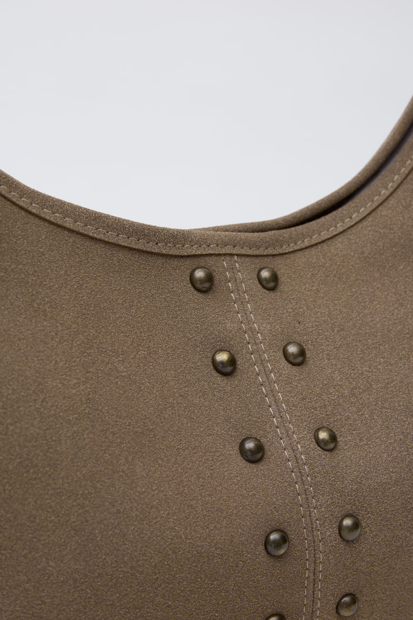 Valenta Süet El ve Omuz Çantası - Vizon