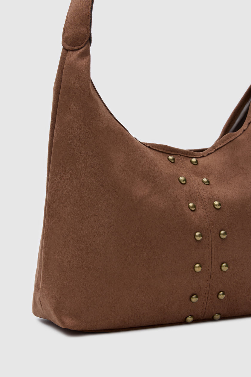 Valenta Süet El ve Omuz Çantası - Taba