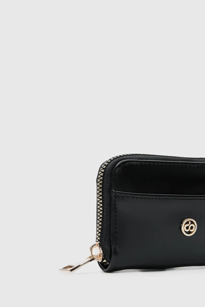 Mika Mat Detay Bozukparalık Cüzdan Siyah