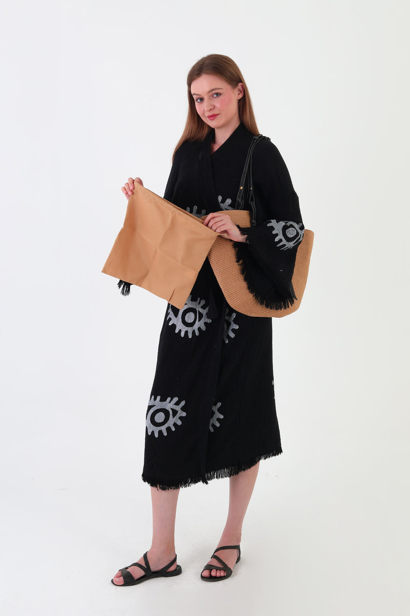 Wonder Hasır El ve Omuz Çantası - Vizon