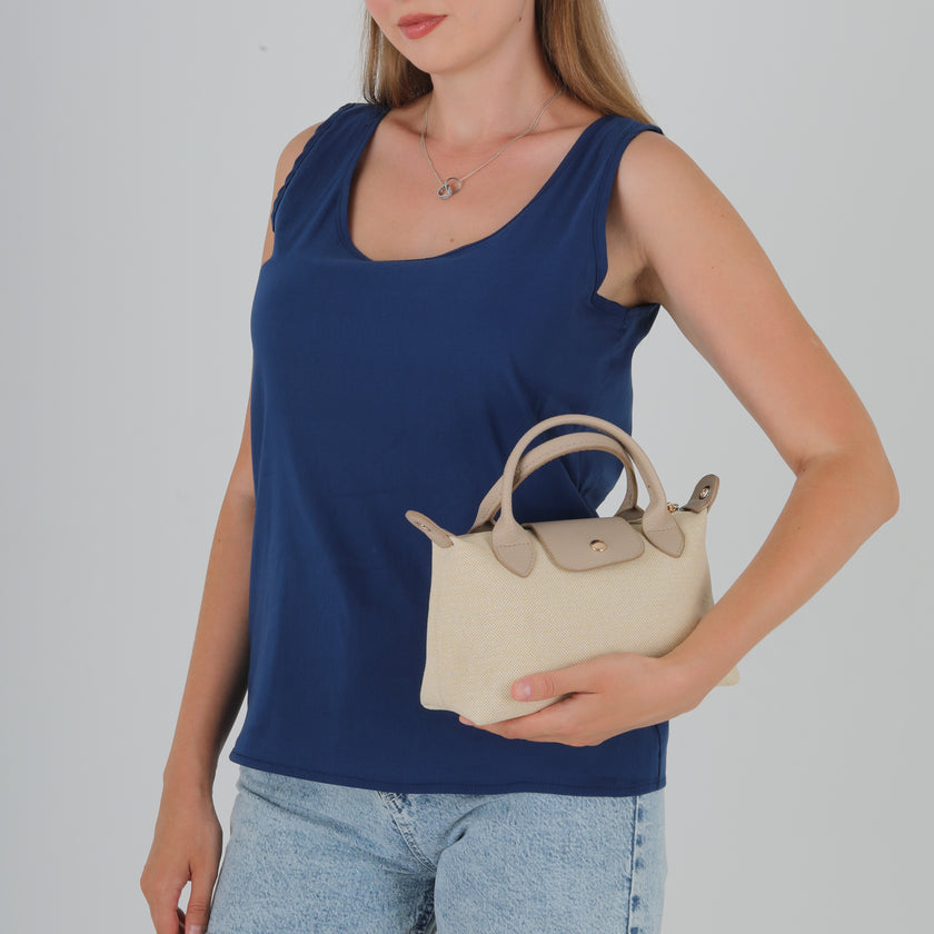 Norvis Kanvas Omuz Çanta  - Bej