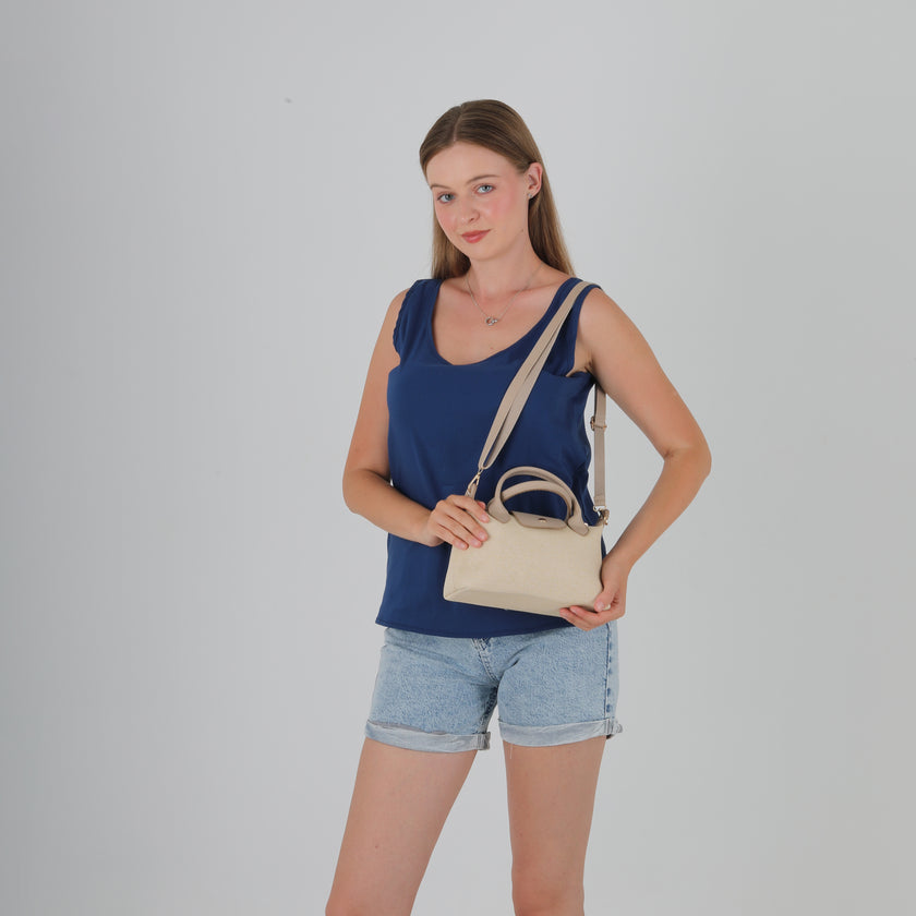 Norvis Kanvas Omuz Çanta  - Bej