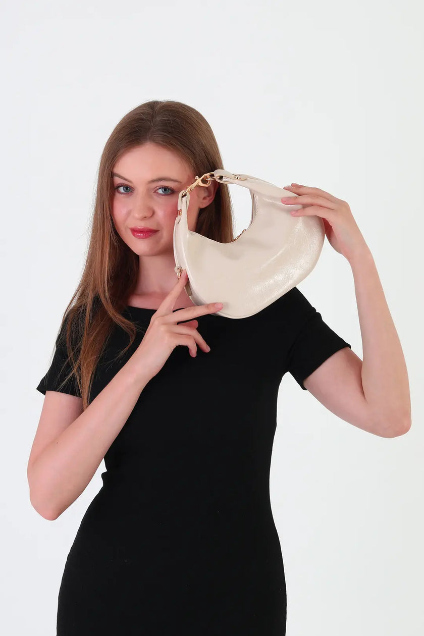 Dore Rugan Mini Çapraz Çanta Krem