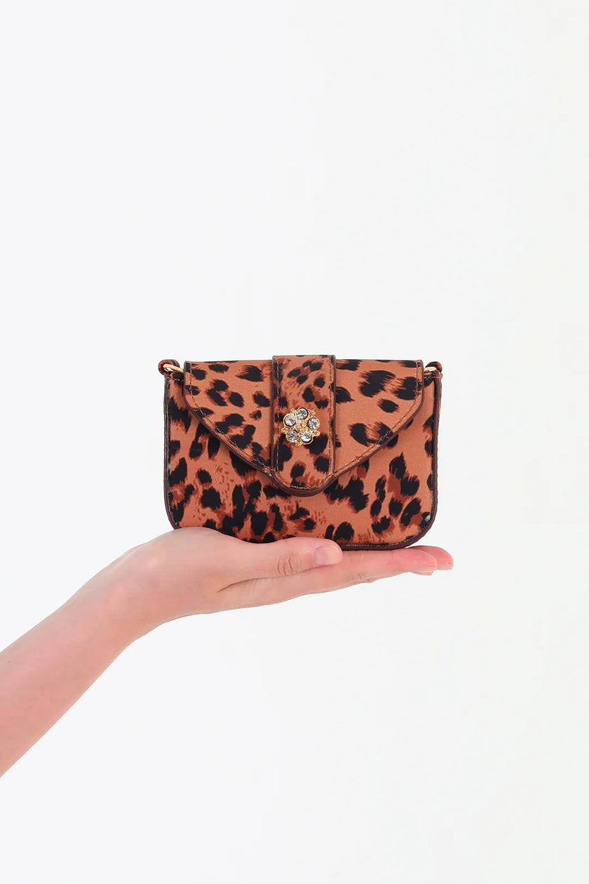 Rummel Zincirli Mini Çanta Leopar