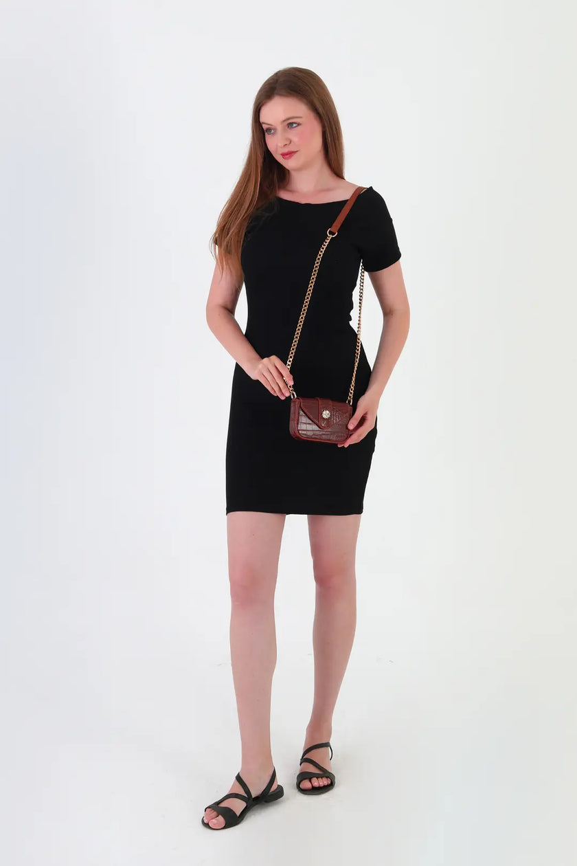 Rummel Zincirli Mini Çanta Taba