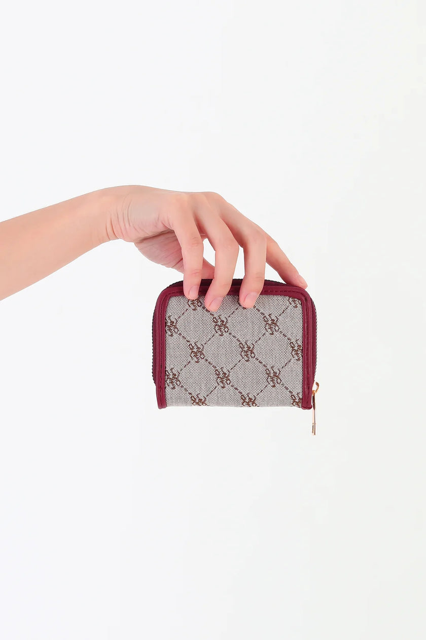 Bredo Desenli Cüzdan Bordo