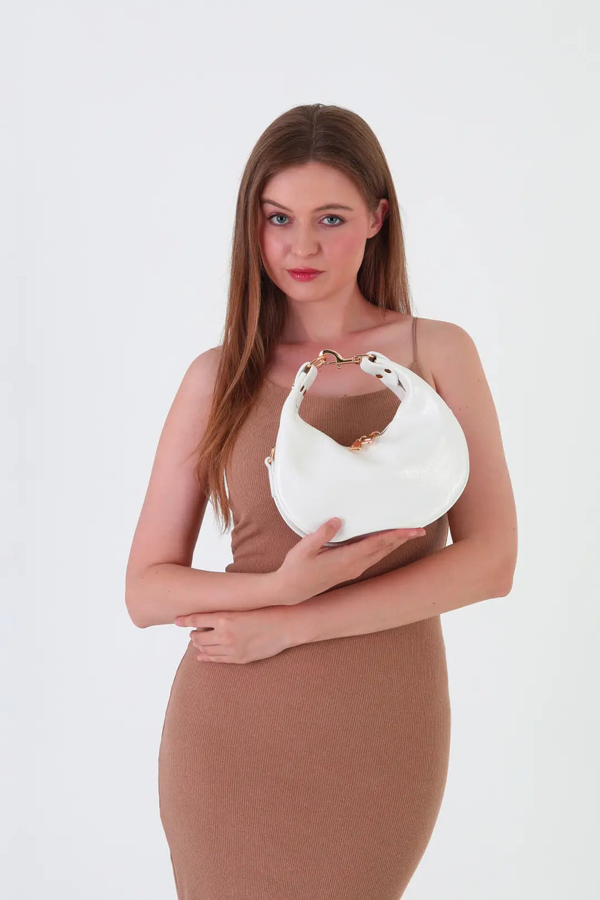 Dore Rugan Mini Çapraz Çanta Beyaz