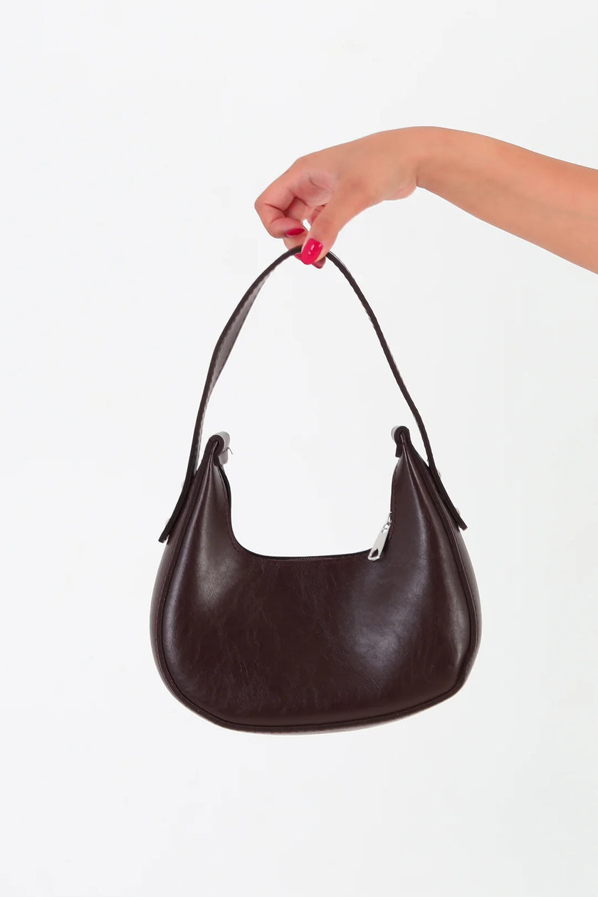 Heiro Oval Baget Çanta Kahverengi