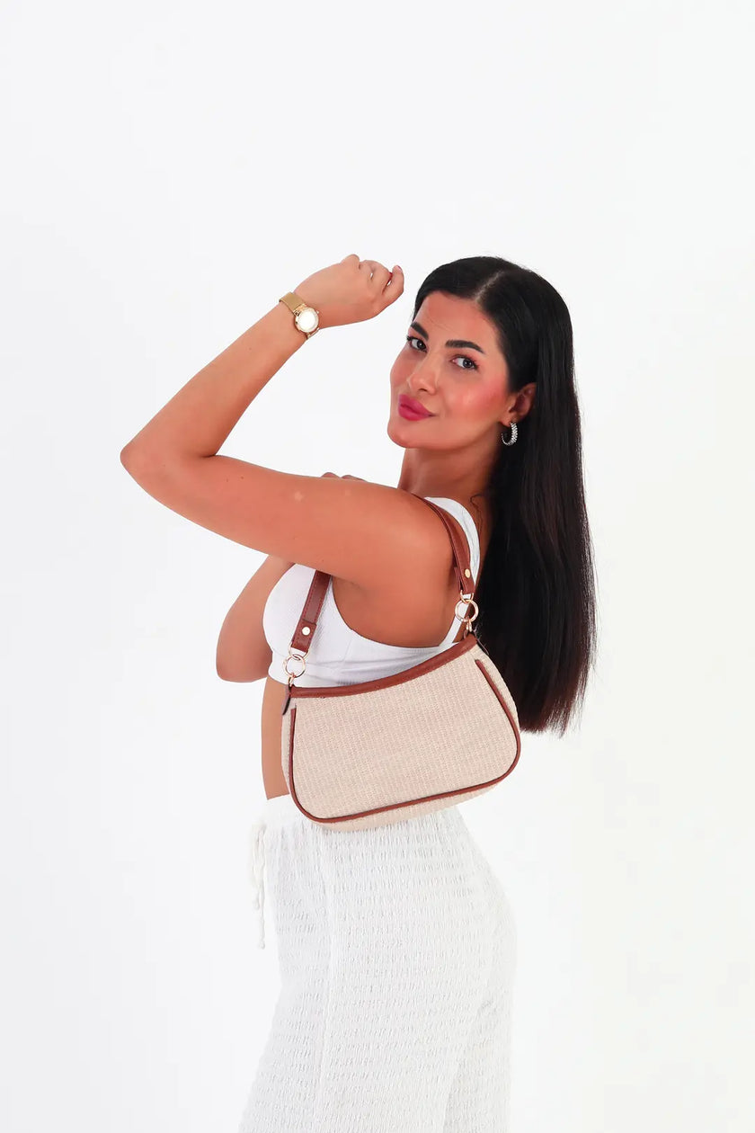 Larion Hasır Baget Çanta Taba