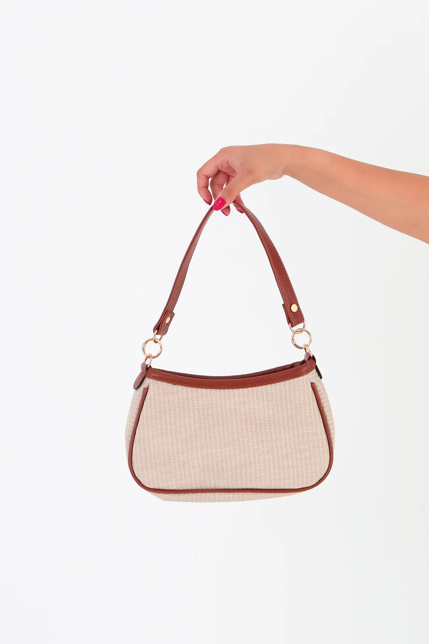 Larion Hasır Baget Çanta Taba