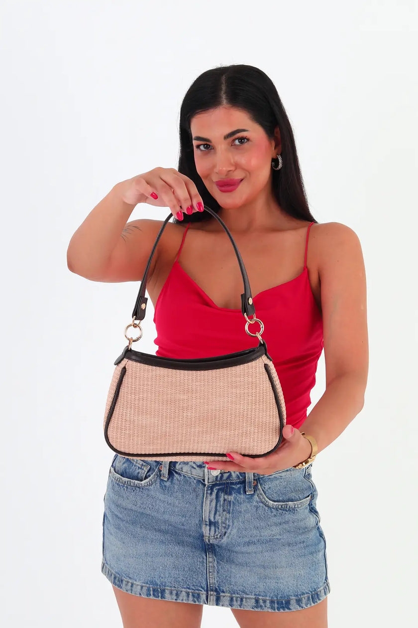 Larion Hasır Baget Çanta Kahve