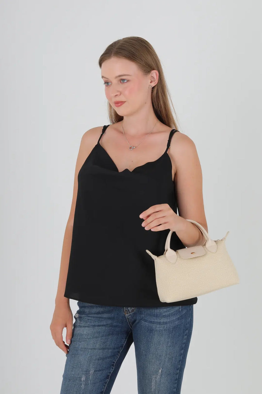 Norvis Kanvas Omuz Çanta Krem