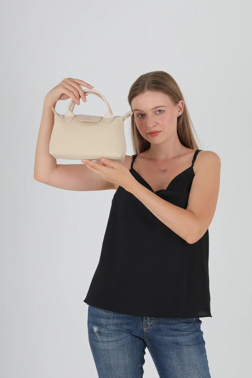 Norvis Kanvas Omuz Çanta Krem