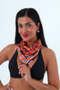 Rose çok renkli piliseli bandana,fular Fuşya