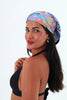 Rose çok renkli piliseli bandana,fular Lila