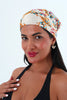 Rose çok renkli piliseli bandana,fular Krem