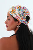 Rose çok renkli piliseli bandana,fular Krem