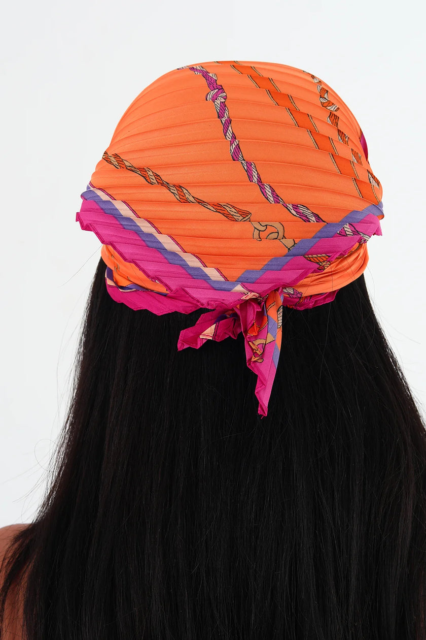Rose çok renkli piliseli bandana,fular Turuncu