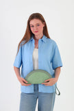 Venice Hasır Clutch Çanta Yeşil