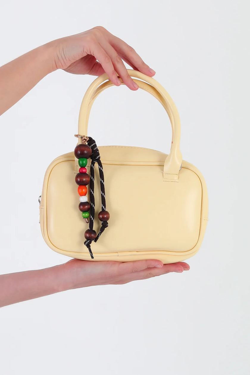 Lunel Aksesuarlı Mini Oval El Ve Çapraz Çanta Sarı