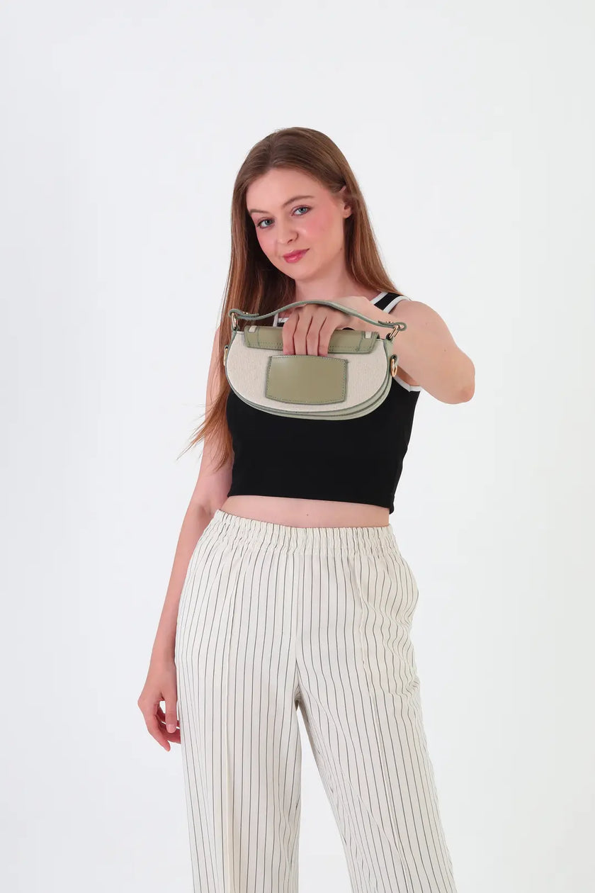 Daisy Kapaklı Çapraz Çanta Yeşil