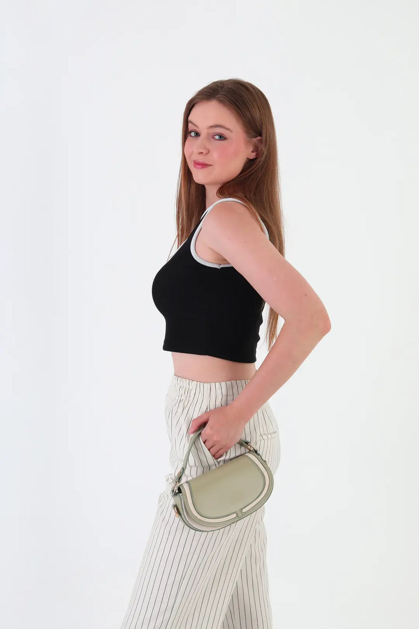 Daisy Kapaklı Çapraz Çanta Yeşil