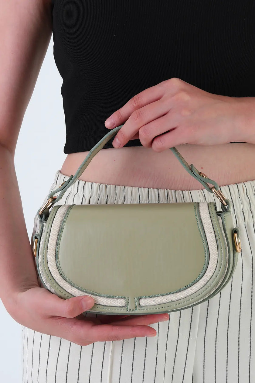 Daisy Kapaklı Çapraz Çanta Yeşil