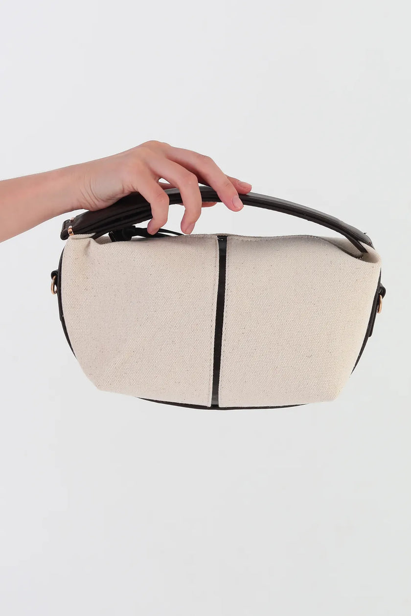 Flowers Kanvas El Çantası Kahve