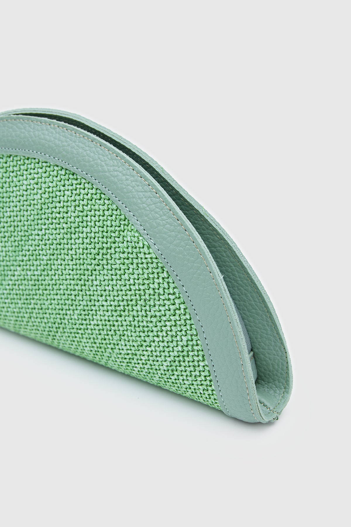 Venice Hasır Clutch Çanta Yeşil