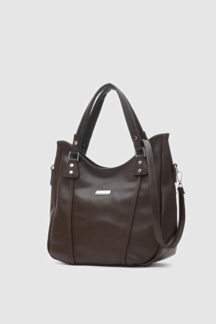 Zyra El ve Omuz Çantası Kahverengi