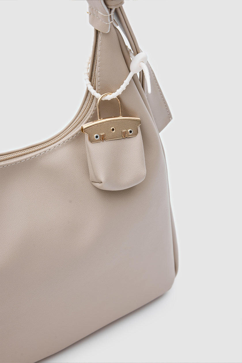 Vilma Charmlı Salaş Omuz Çantası Bej