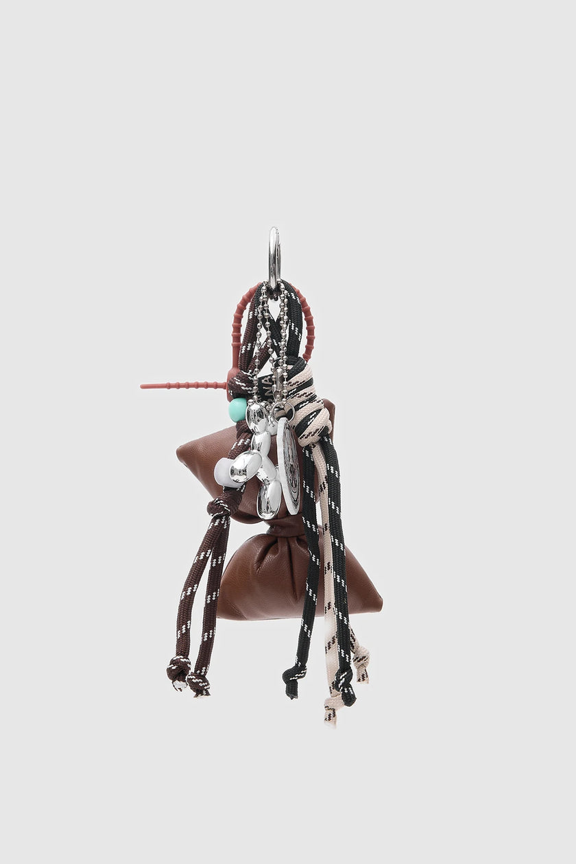 Papyonlu Çanta Charmı ve Anahtarlık Kahverengi