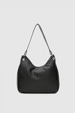 Nervo Örgülü Omuz Çantası Siyah