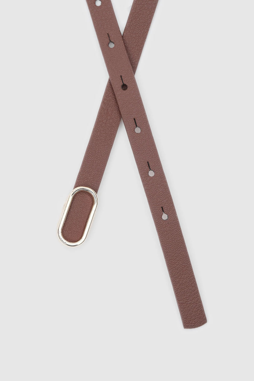 Guonn Taba Renk Kemer Kahverengi