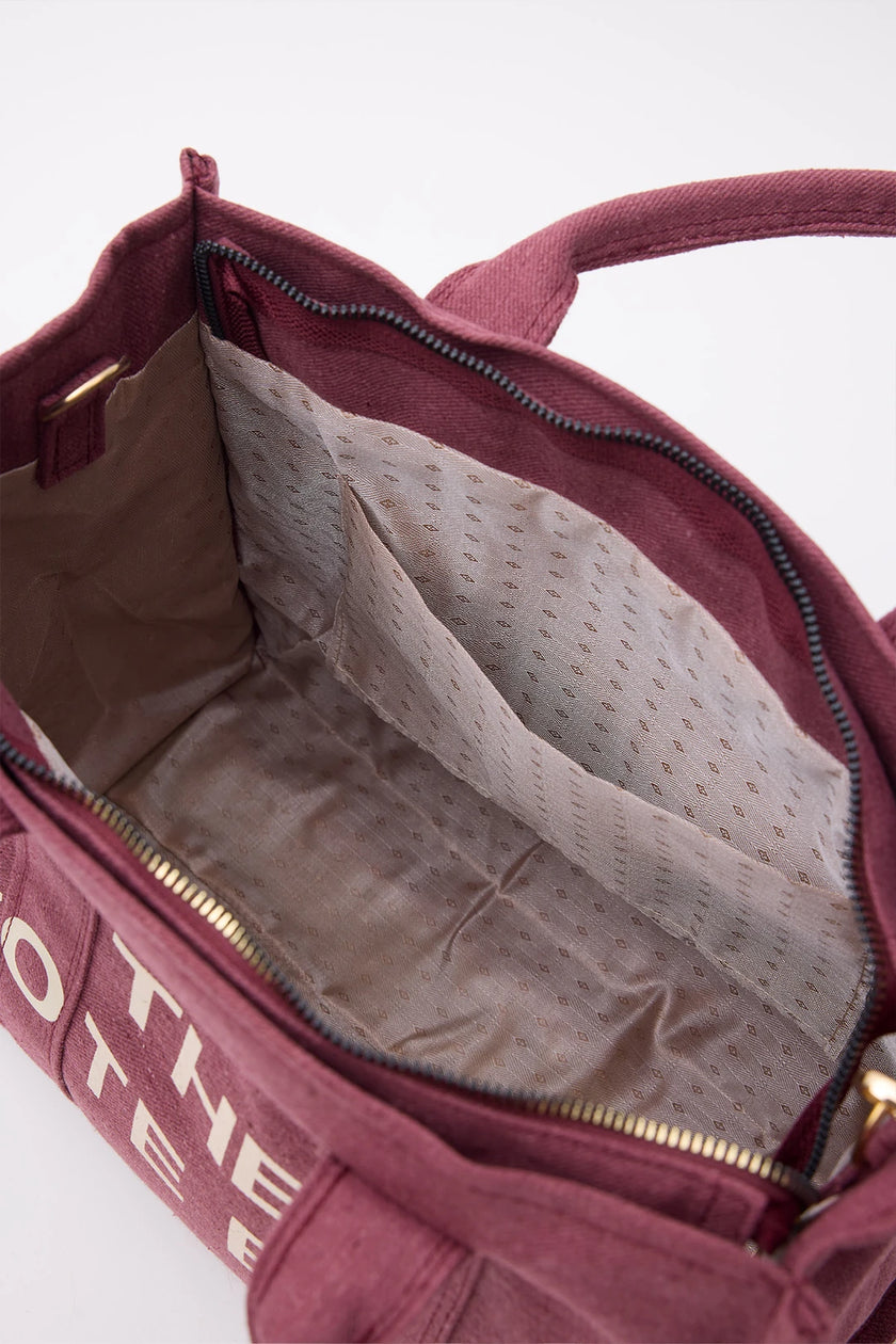 Remino Kanvas Çanta Bordo