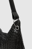 Nervo Örgülü Omuz Çantası Siyah