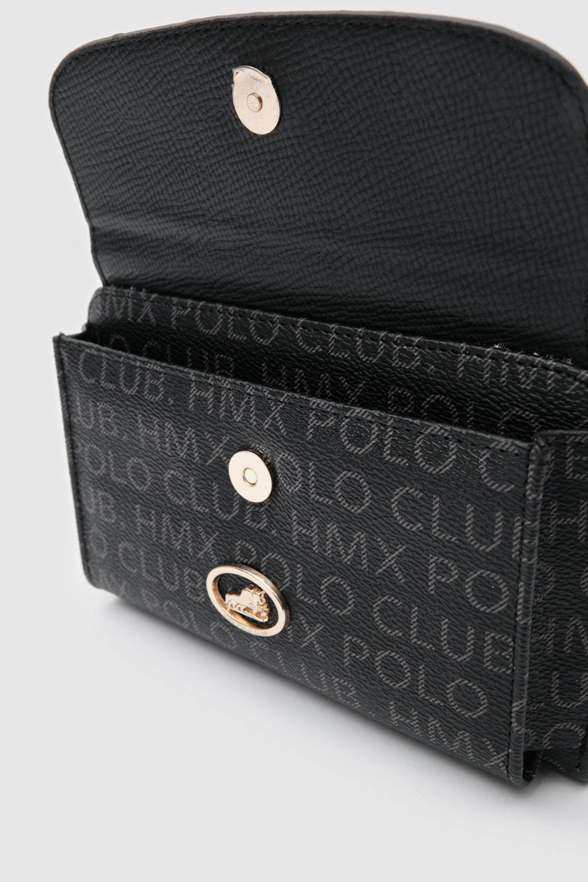 Suni Deri Zincirli Cüzdan - Siyah