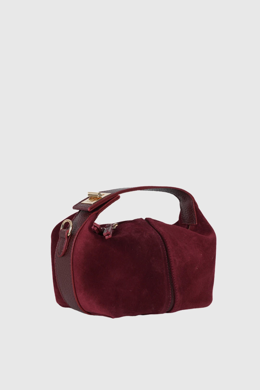 Amore Gerçek Deri El Çantası Bordo