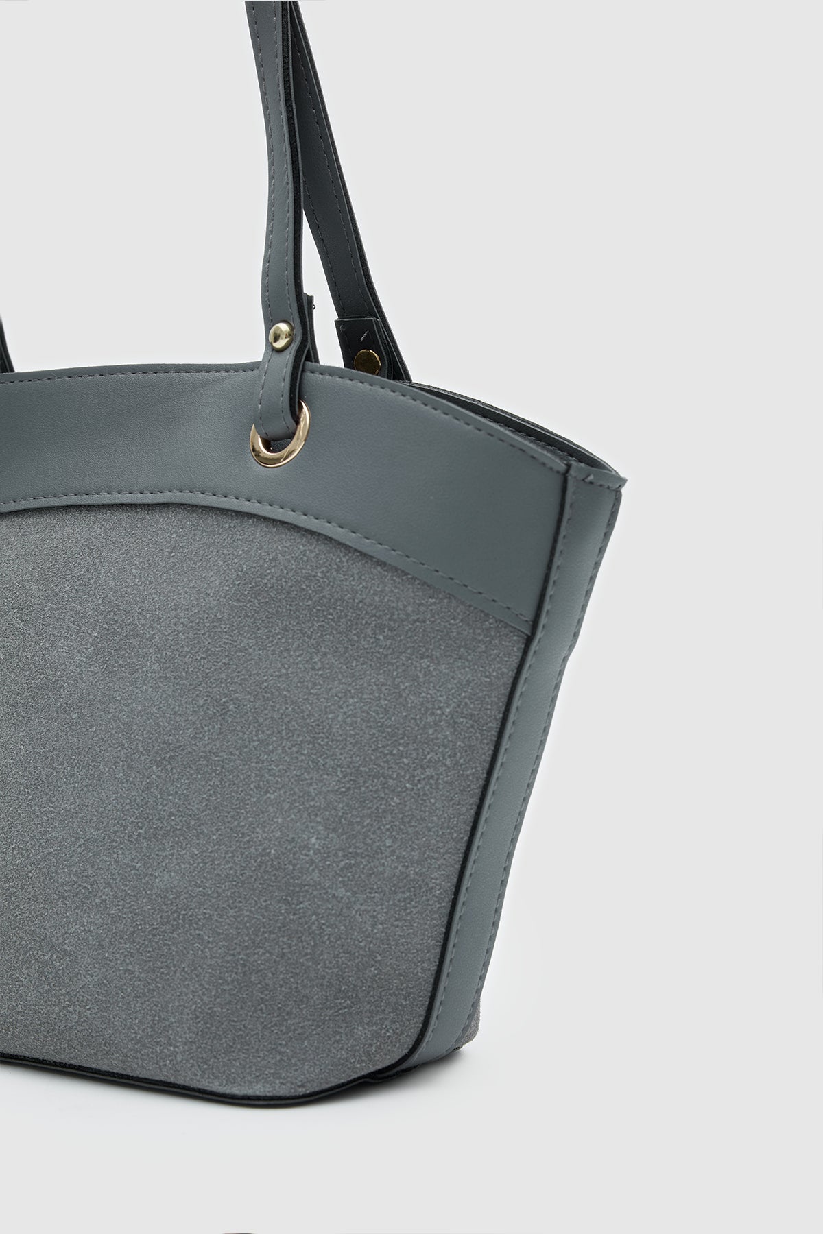 Avilo Süet Omuz ve El Çantası Gri