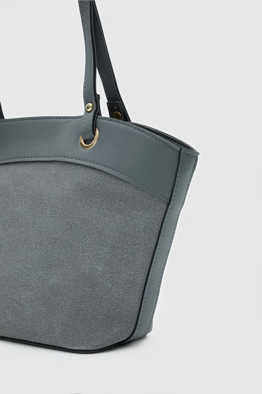 Avilo Süet Omuz ve El Çantası Gri