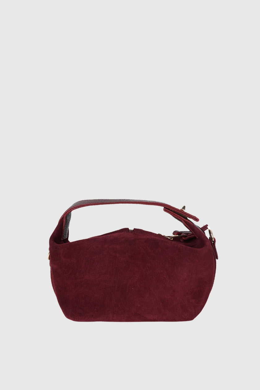 Amore Gerçek Deri El Çantası Bordo