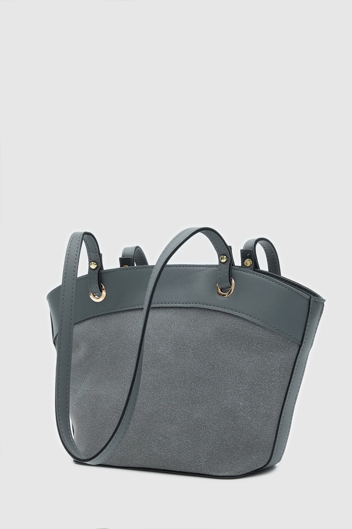 Avilo Süet Omuz ve El Çantası Gri