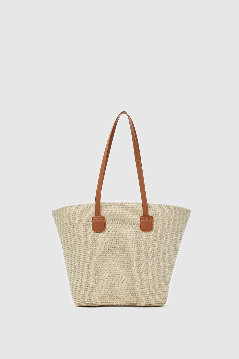 Orvella Hasır Çanta Krem