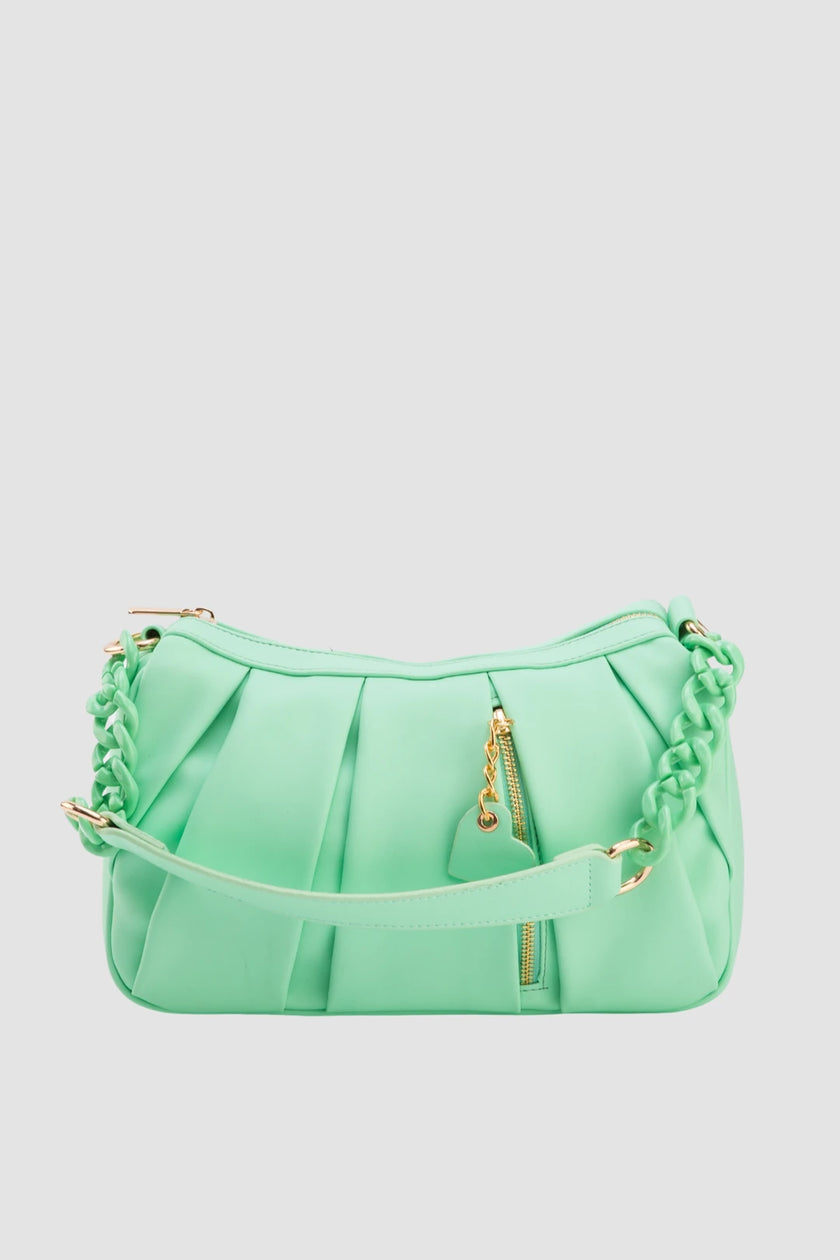Serano Zincir Detaylı Omuz Çantası Yeşil