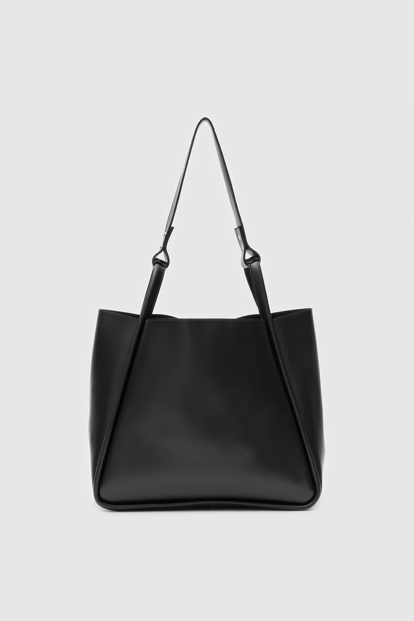 Estiva Suni Deri El ve Omuz Çantası Siyah