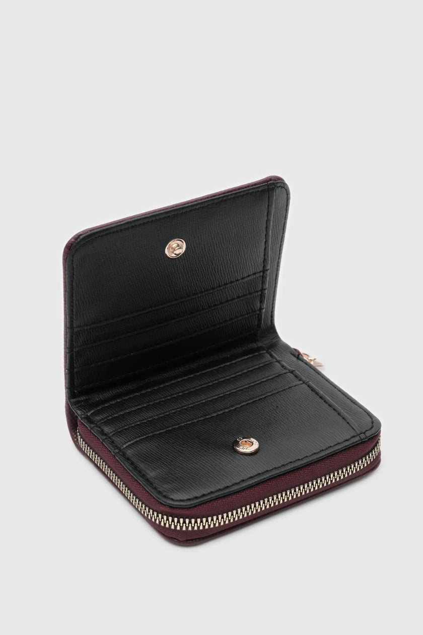 Tedy Damalı Cüzdan - Bordo