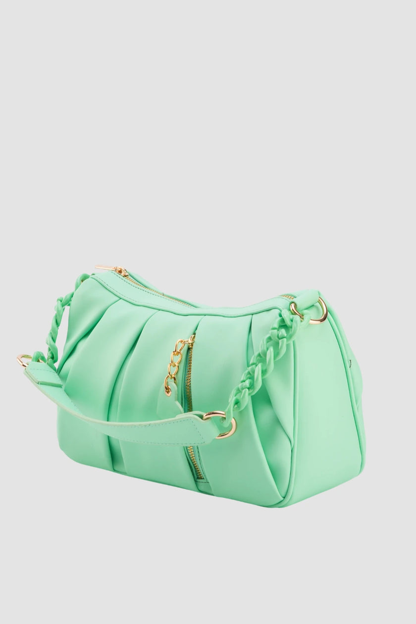 Serano Zincir Detaylı Omuz Çantası Yeşil