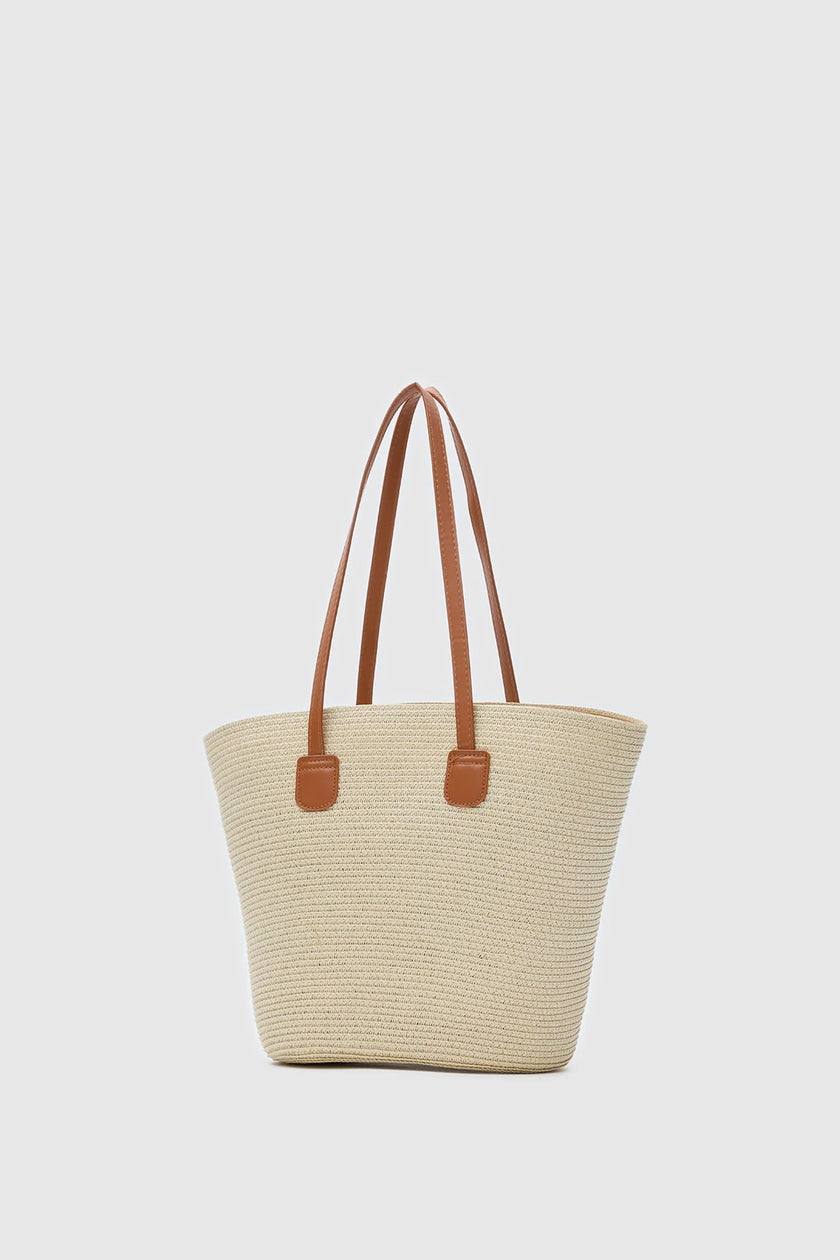 Orvella Hasır Çanta Krem