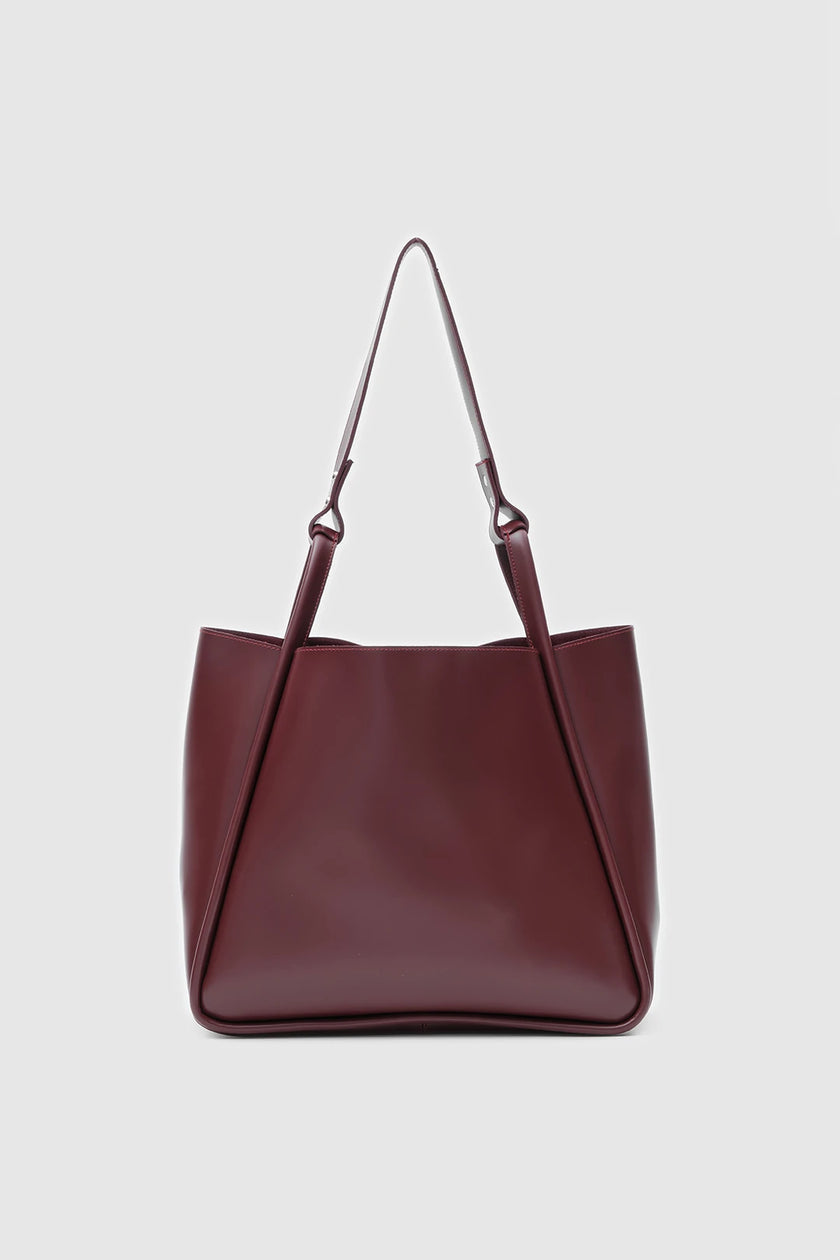 Estiva Suni Deri El ve Omuz Çantası Bordo