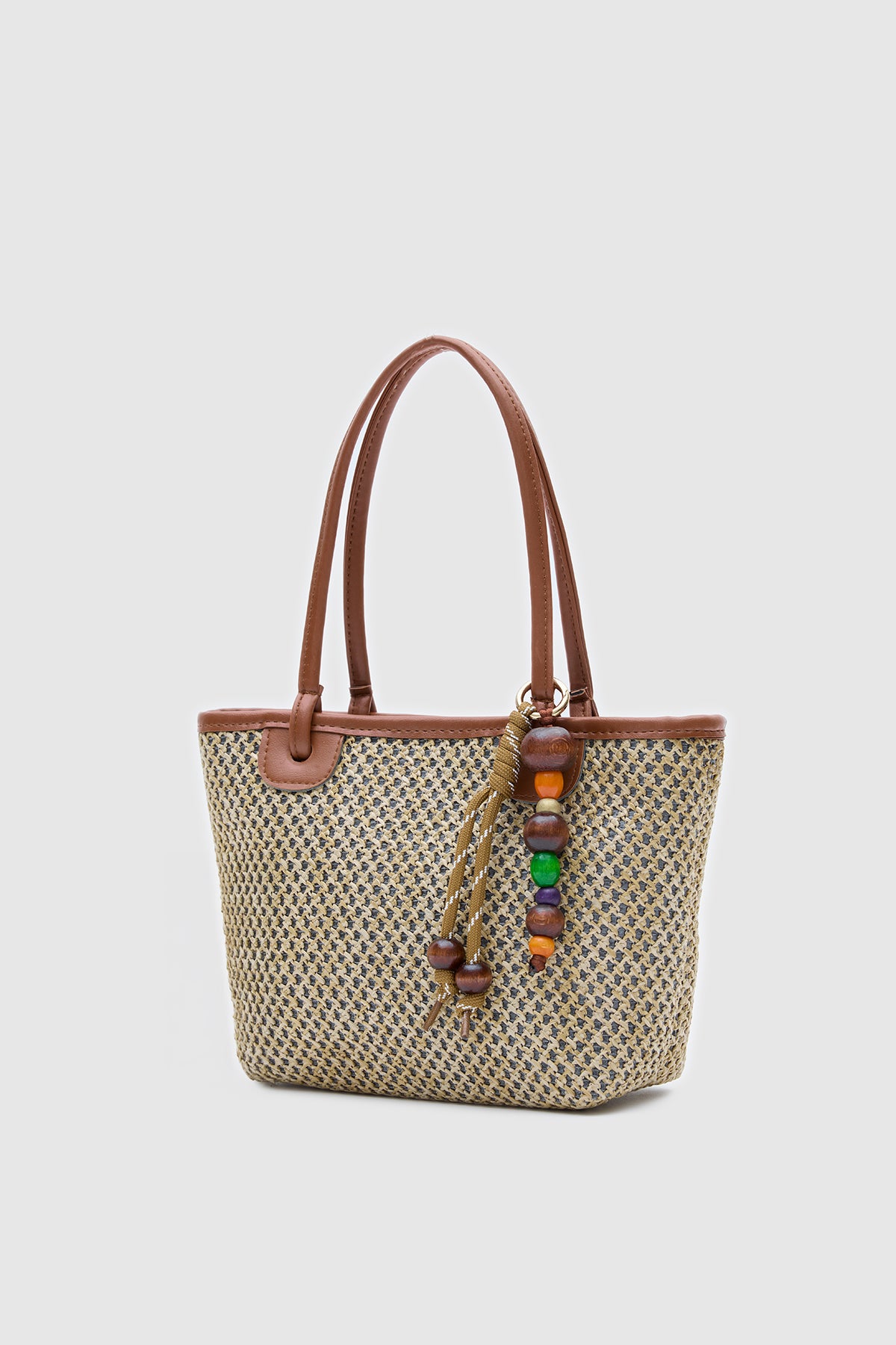 Orchid Hasır El ve Omuz Çantası Taba